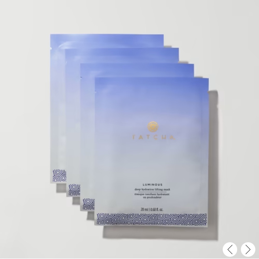 Tatcha Luminous Deep Hydration Lifting Mask four pack